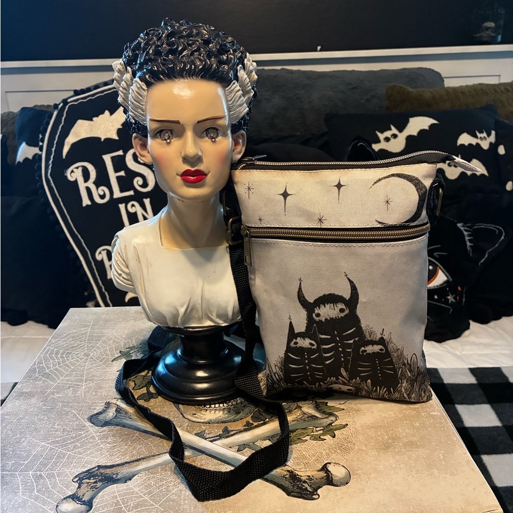 Gothic NWOT Moon Creature Trio Passport Crossbody Bag By Guild Of Calamity